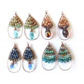 Wire Earrings, Colorful,